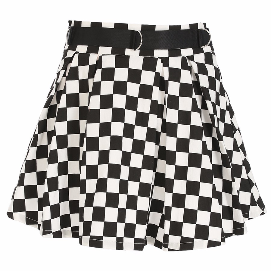 checkered skirts