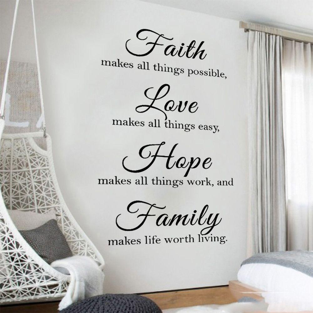 Solighter Stiker Dinding Ruang Tamu Kamar Tidur Doa Gereja Yesus Vinyl Mural Quotes Inspirasi