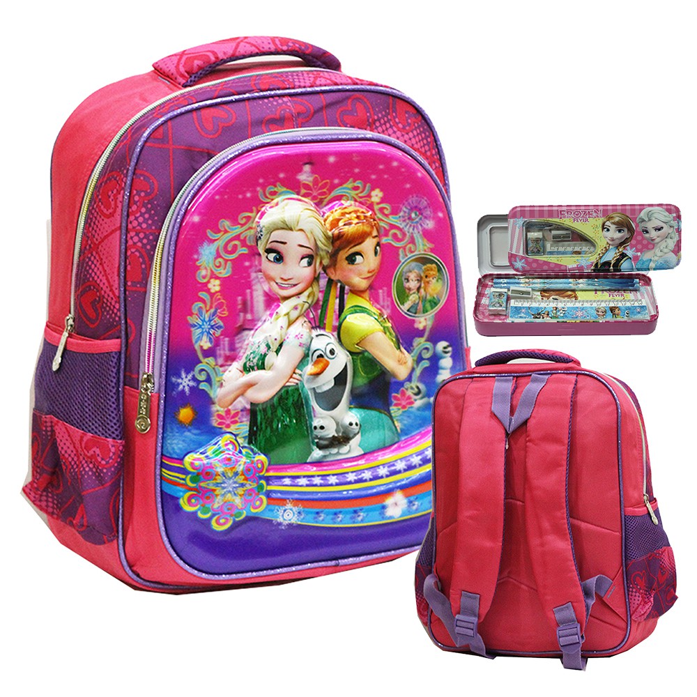 

Tas Ransel Sd Import Frozen Fever 5D Timbul Kotak Pensil Alat Tulis