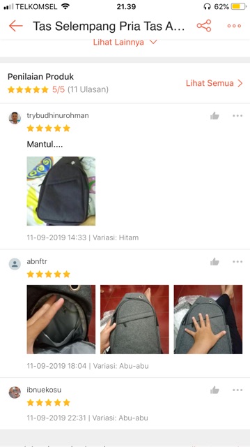 Adda Home - Tas Selempang Pria Tas Anti Maling dan Anti Air