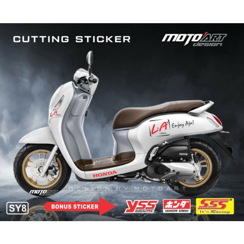 CITTING STICKER SCOOPY 2020 / 2021 MOTIF  LA ENJOY AJA  ORIGINAL  - STICKER SCOOPY  ORACAL 651