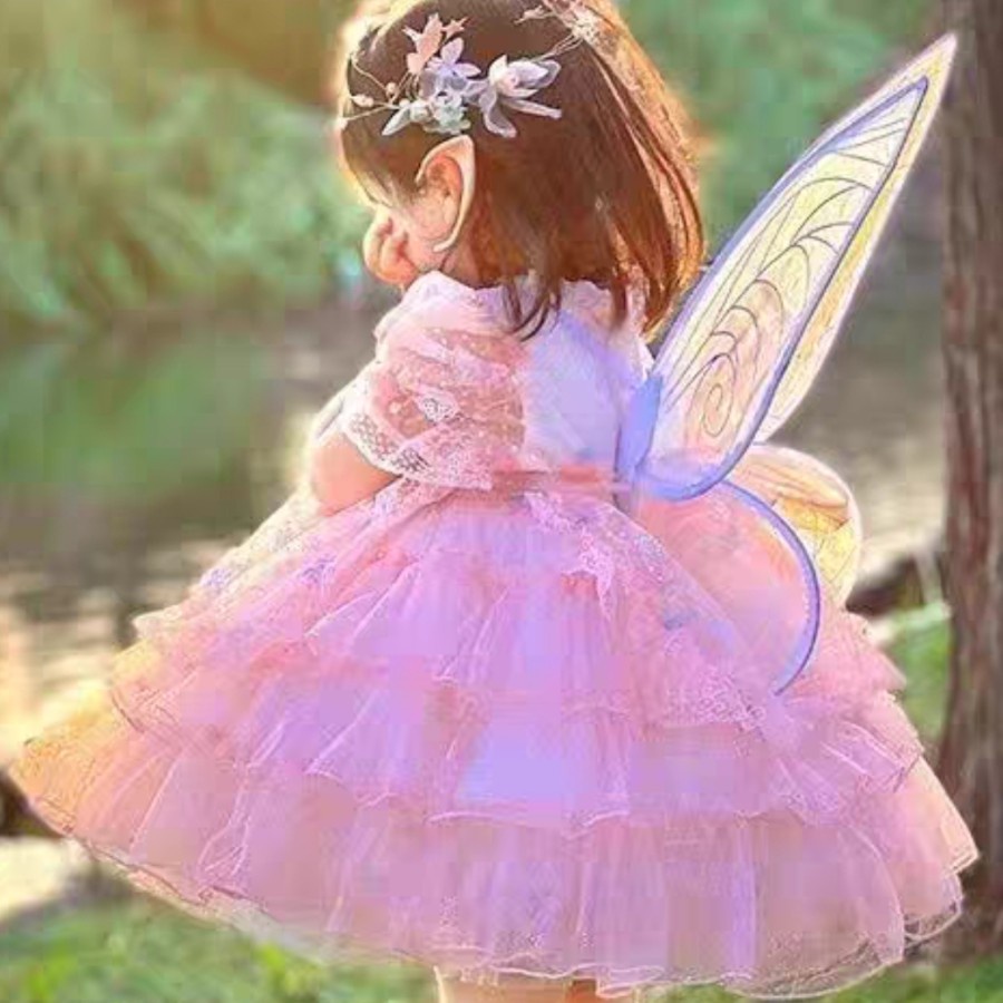Elf Wing Clear Swirl Fairy Wings Sayap Peri anak transparan