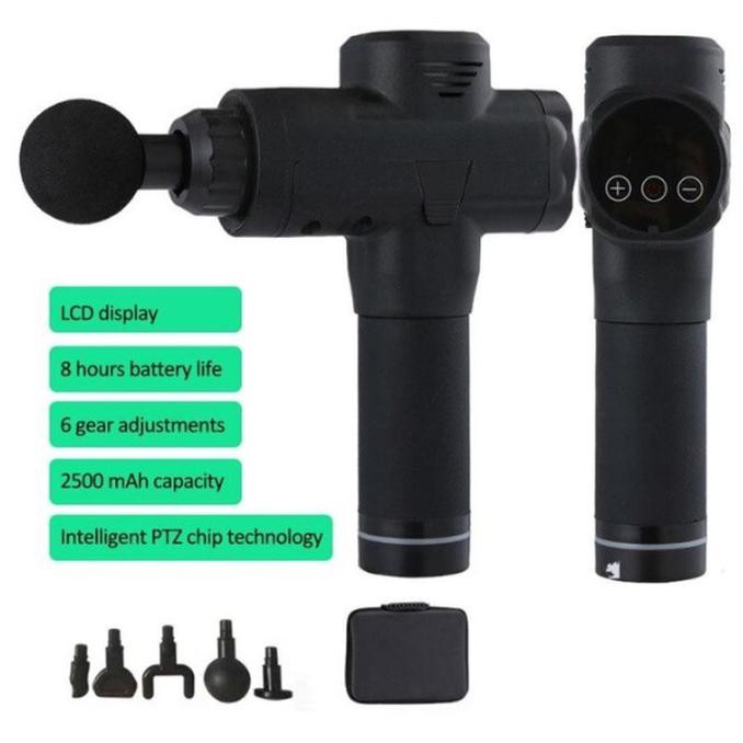 Alat Pijat Elektrik Massage Gun Vibra Pijat Therapy Otot 5 Head