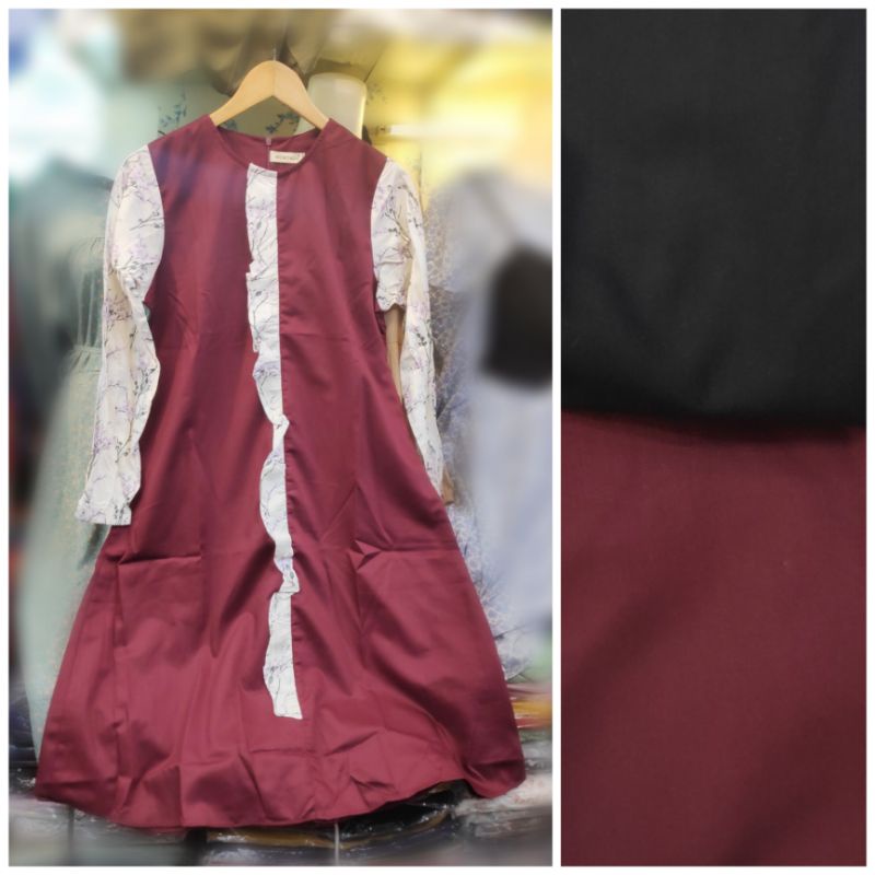 TUNIK POLOS REMAJA WANITA MOTIF BUNGA IMPORT