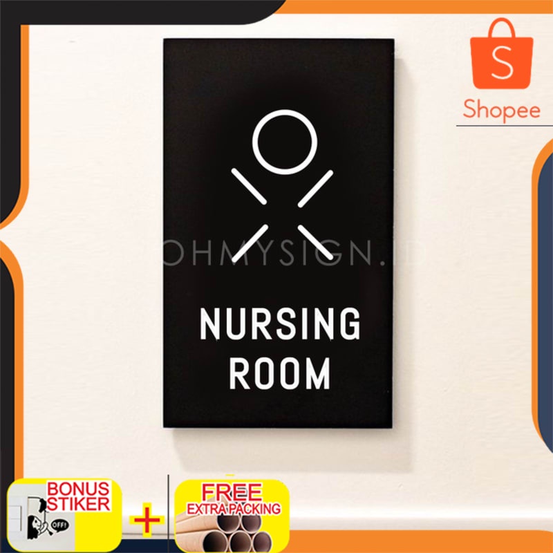 

Grosir Sign Toilet Nursing Room Modern Akrilik | 15x25 cm Ruang Menyusui Elegan