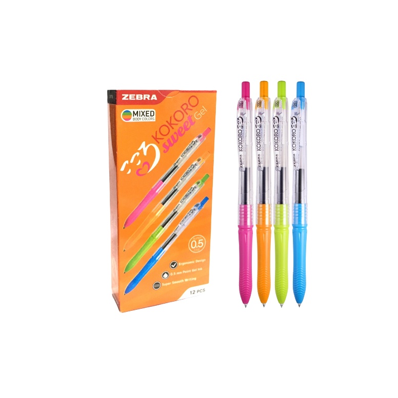 

Pulpen Gel Kokoro Sweet 0.5 mm Tinta Hitam Barel Warna Warni ABQ - SATUAN