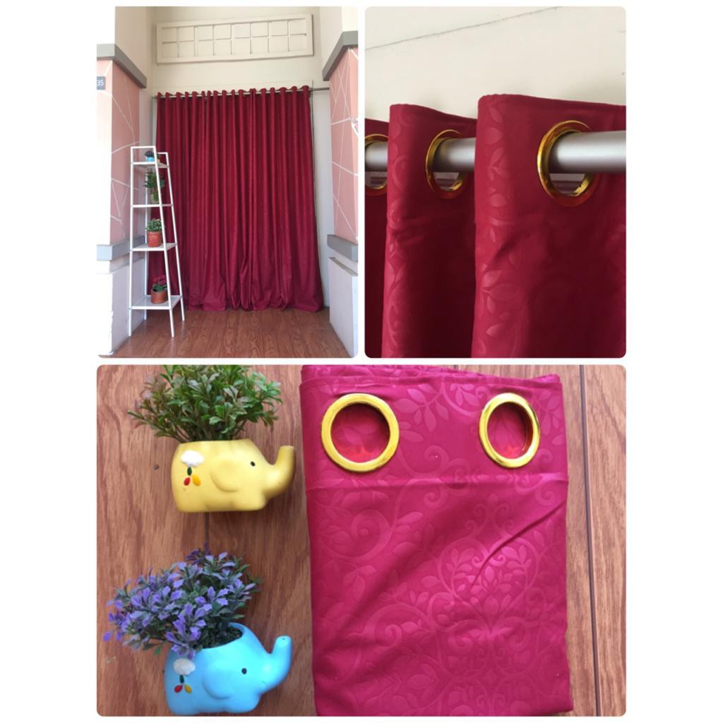 Gorden Ring Embos Merah Marun