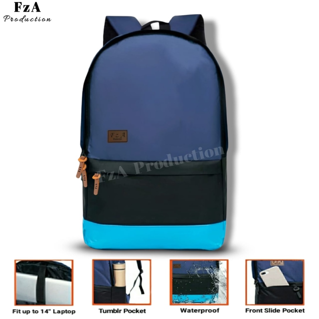 FzA Official - Tas Ransel Punggung Distro Casual Pria Wanita / Tas Ransel Laptop Backpack Original - BLQT