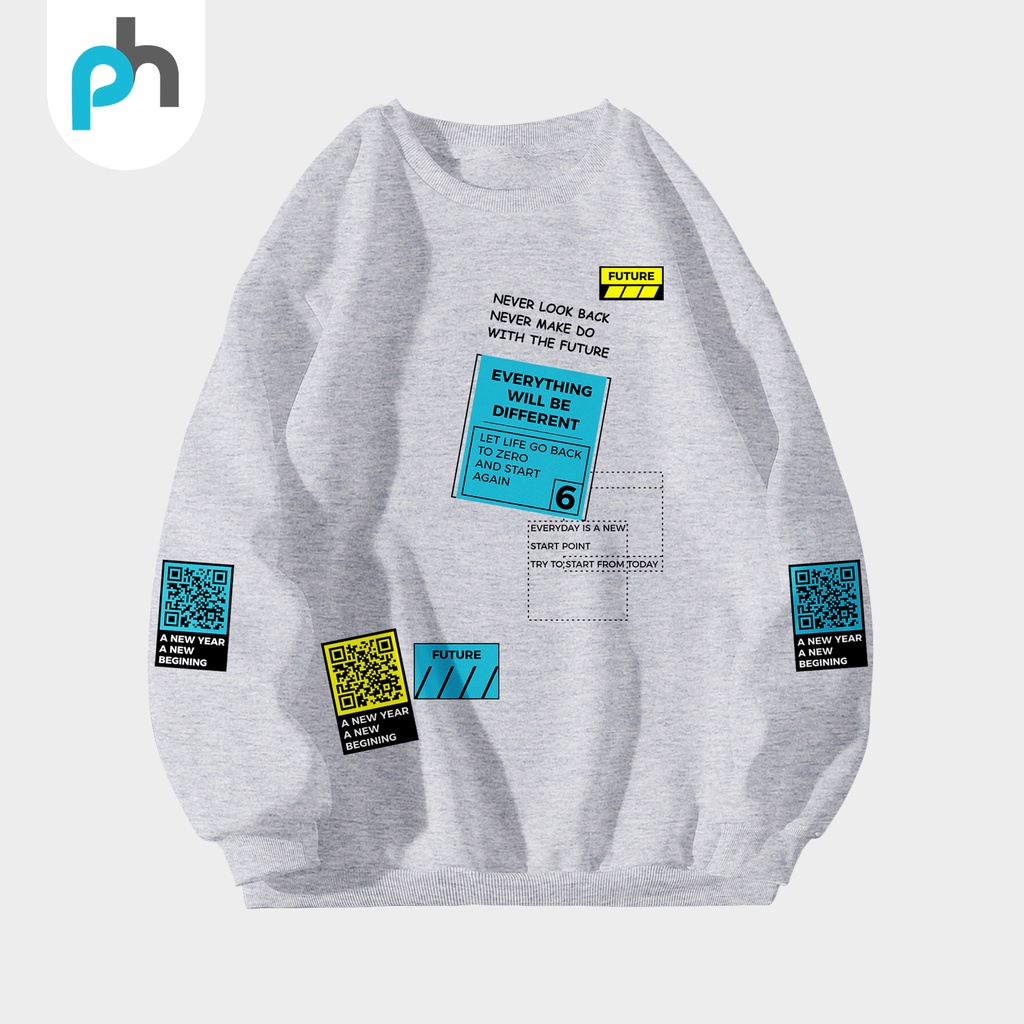 PABRIKHOODIE - BASIC SWEATER NEVER LOOK BACK M-XXL (SABLON) {PRIA &amp; WANITA}