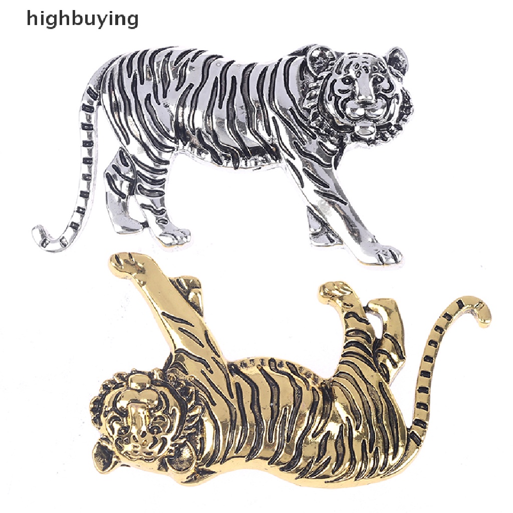 Hbid Bros Pin Desain Hewan Harimau Variasi 2 Warna Untuk Pria / Wanita