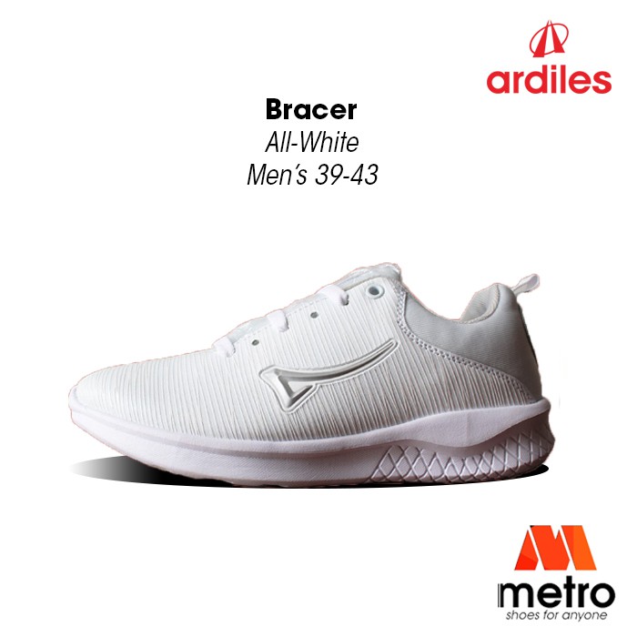 Sepatu Sneakers Putih Pria Ardiles Bracer Navy and All White Bahan Phylon Size 39-44