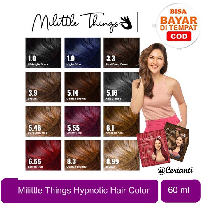 Milittle Things Hypnotic Hair Color - Pewarna Rambut | Cat Rambut 60ML | Cat Rambut Ala Jessica MIla_Cerianti