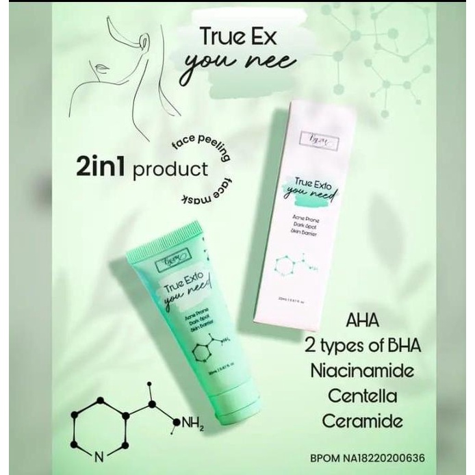 Byzoe Paket Hemat for Acne Skin (True Exfo+Face Spray) Menyamarkan Bekas Jerawat BPOM