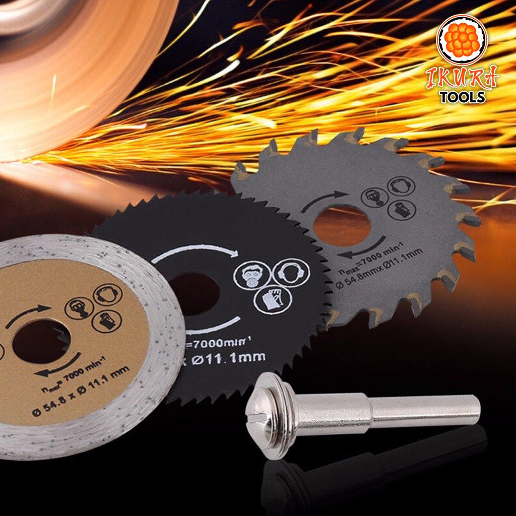 IKURA RTS203 Mini Circular Saw Set Die Grinder Mata Gergaji Potong Cutting Disc