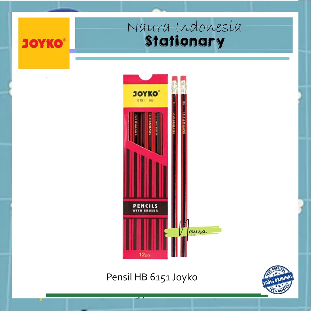 

[1 PACK] Pensil HB 6151 Joyko | Pensil Joyko | 1pack | 1pcs