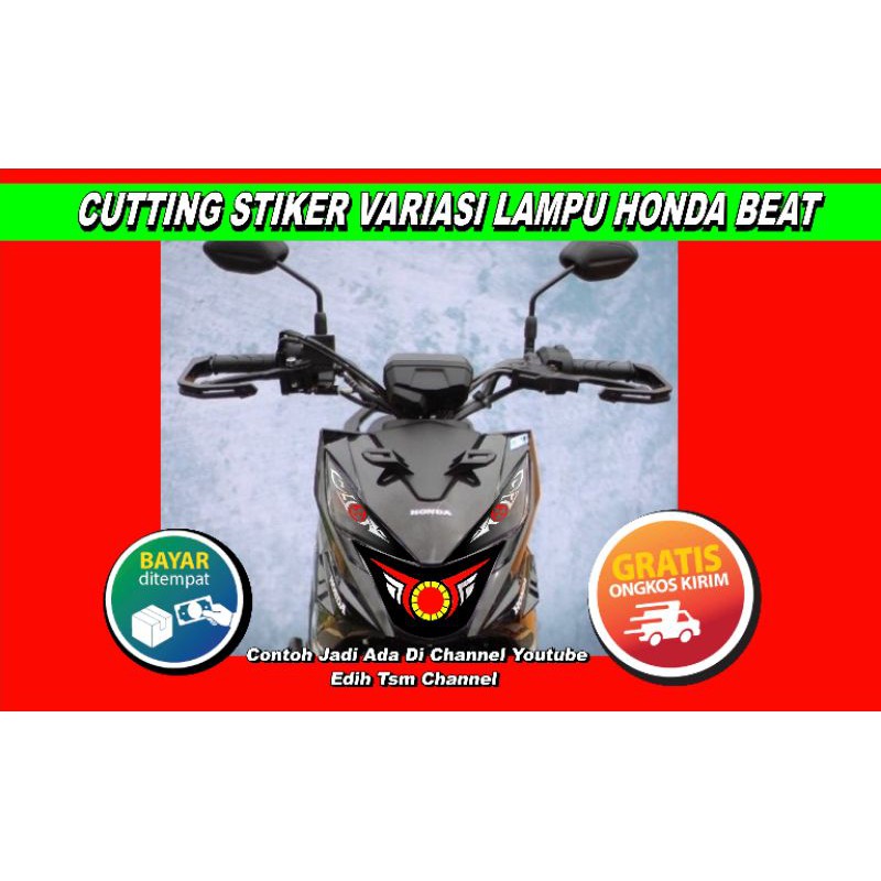 Cutting Stiker Variasi Lampu Depan Honda Beat 2017 -2019