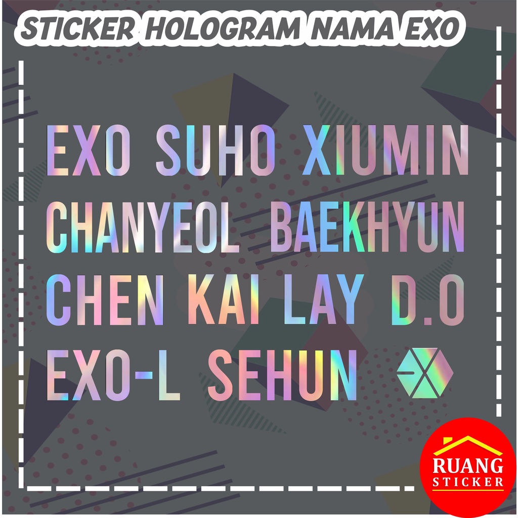 LANGSUNG JADI STIKER HOLOGRAM EXO NAMA MEMBER LIGHTSTICK