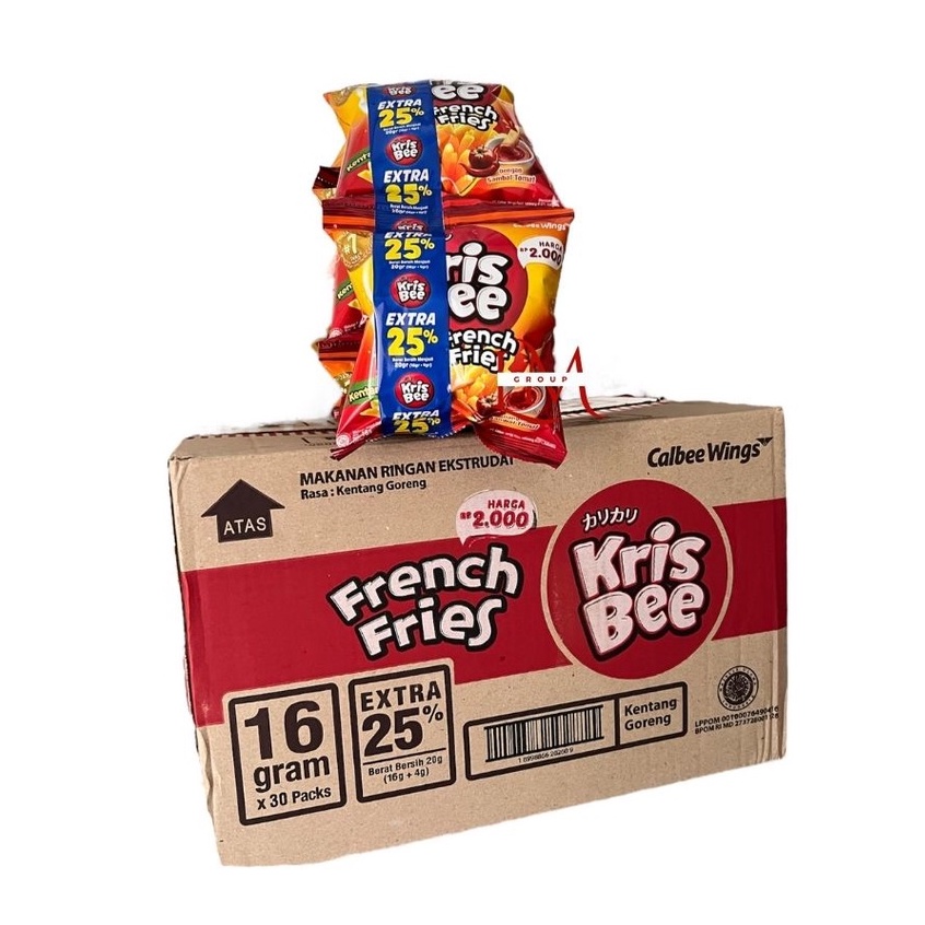 

[1 DUS] KrisBee French Fries 2000 Kentang Goreng isi 3 Renceng @10 pcs