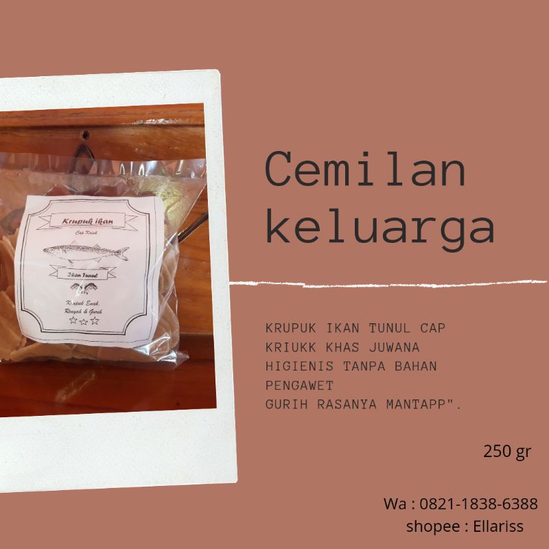 

Krupuk Ikan Tunul khas juwana 250gram