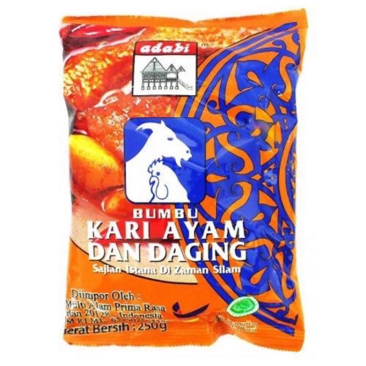 

ADABI Bumbu Kari Ayam dan Daging 250gr - Adabi Kari Ayam dan Daging / malaysia