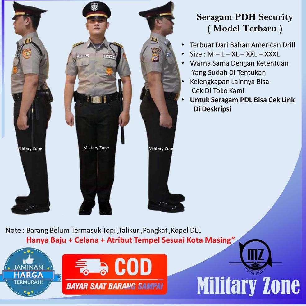 "IRN.26My21w" Baju Seragam PDH Security Satpam BaruSetelan Dinas Harian Kerja Kantor PDL PSH Lapanga