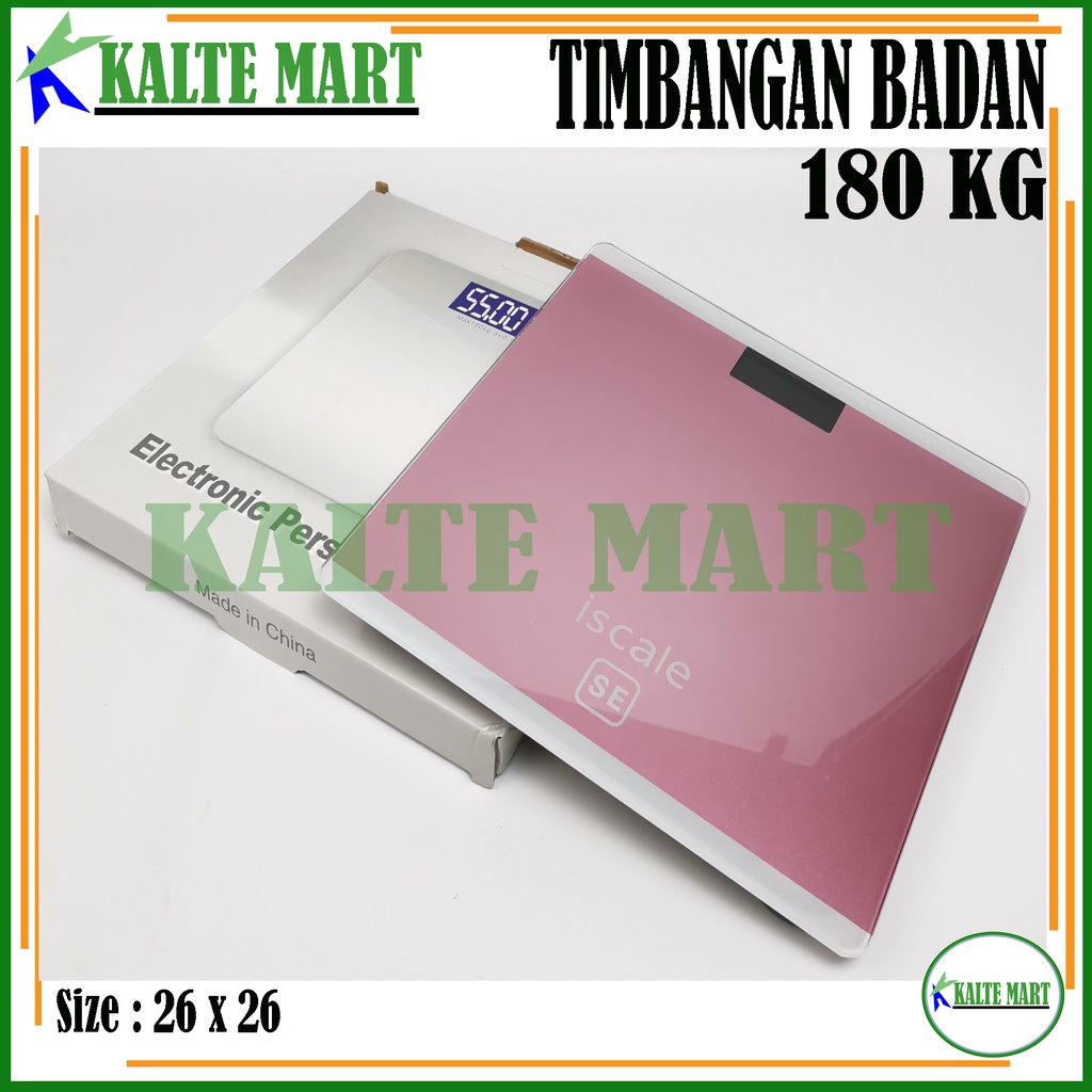 Iscale Timbangan Berat Badan Digital. Design Elegan, Body Fat 180kg