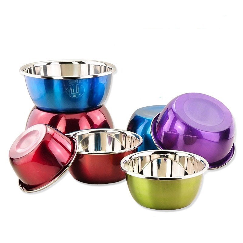 3 PCS SET STAINLESS STEEL BOWL - 22 24 28 CM STAINLESS SERBAGUNA