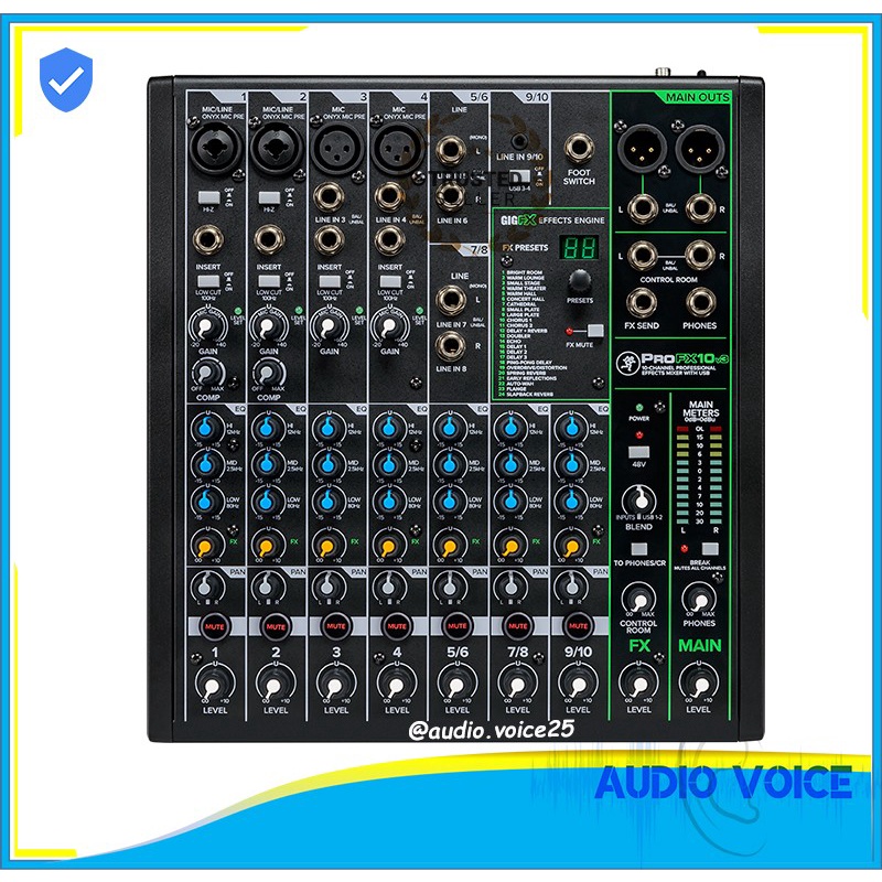 Mixer Mackie PRO FX10 v3/PROFX10 v3/PROFX10v3 Original