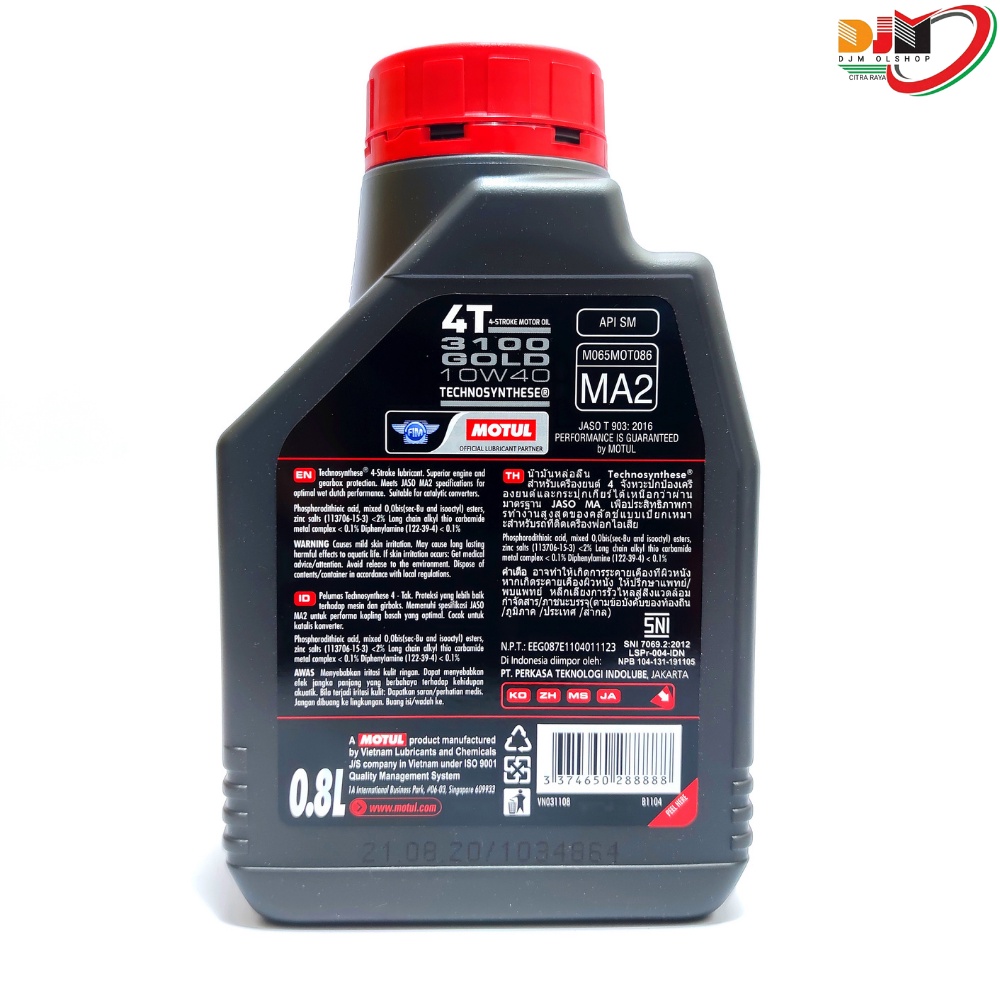 MOTUL Oil Sepeda Motor 4T - 2T - Matik Original 100%