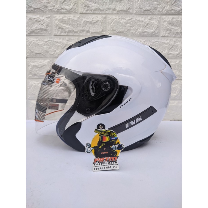 HELM INK METRO 2 DOUBLE VISOR ORI (ONGKIR MURAH 2KG) - White