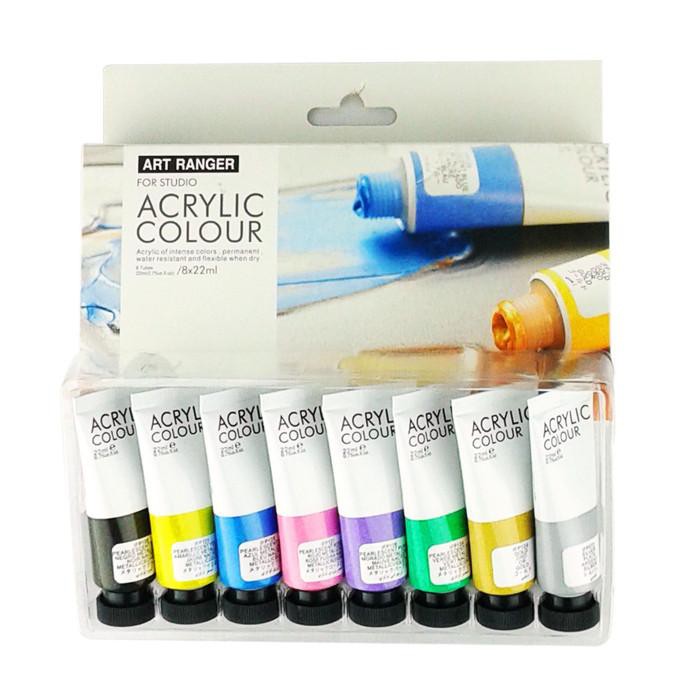 

Fuji | Set 8 Warna Metalik Art Ranger Acrylic Metallic Paint Cat Akrilik Murah Meriah Ready