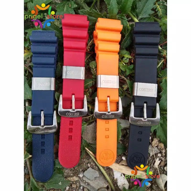 Original STRAP TALI JAM SEIKO RUBBER STRAP JAM SEIKO DIVER Premium Kekinian
