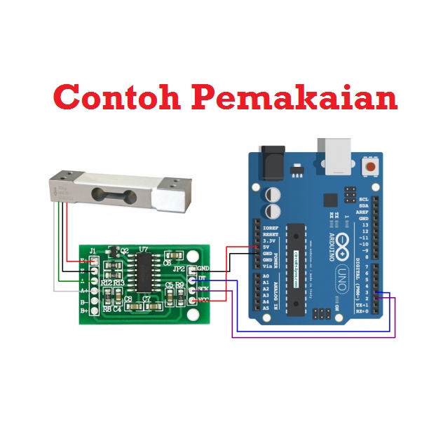 [HAEBOT] Module HX711 Load Cell Amplifier Timbangan  Loadcell Arduinoo  Komparator Digital Analog ADC Mikrokontroller Converter Beban