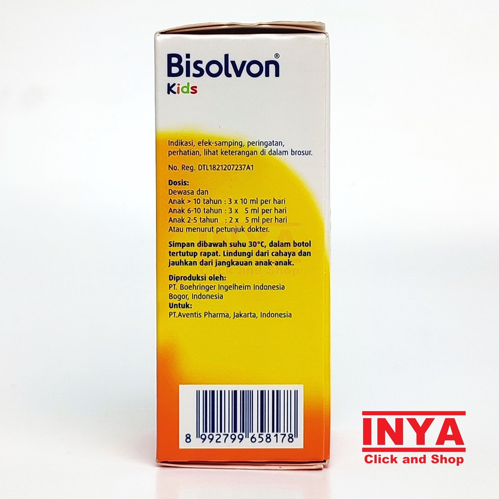 BISOLVON KIDS BATUK BEDAHAK ANAK RASA STRAWBERI 60ml - Obat Batuk