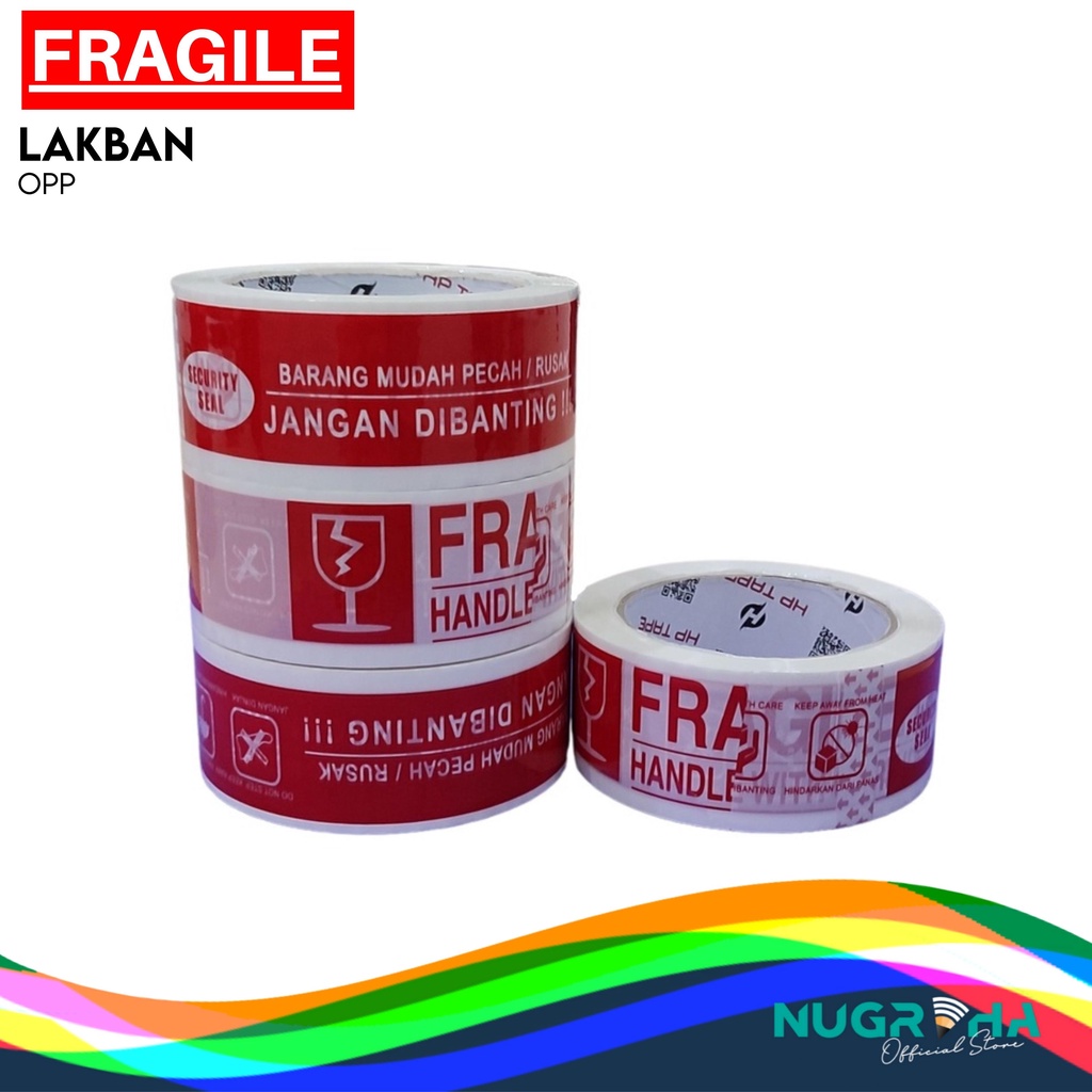 

LAKBAN / SELOTIP FRAGILE JANGAN DIBANTING
