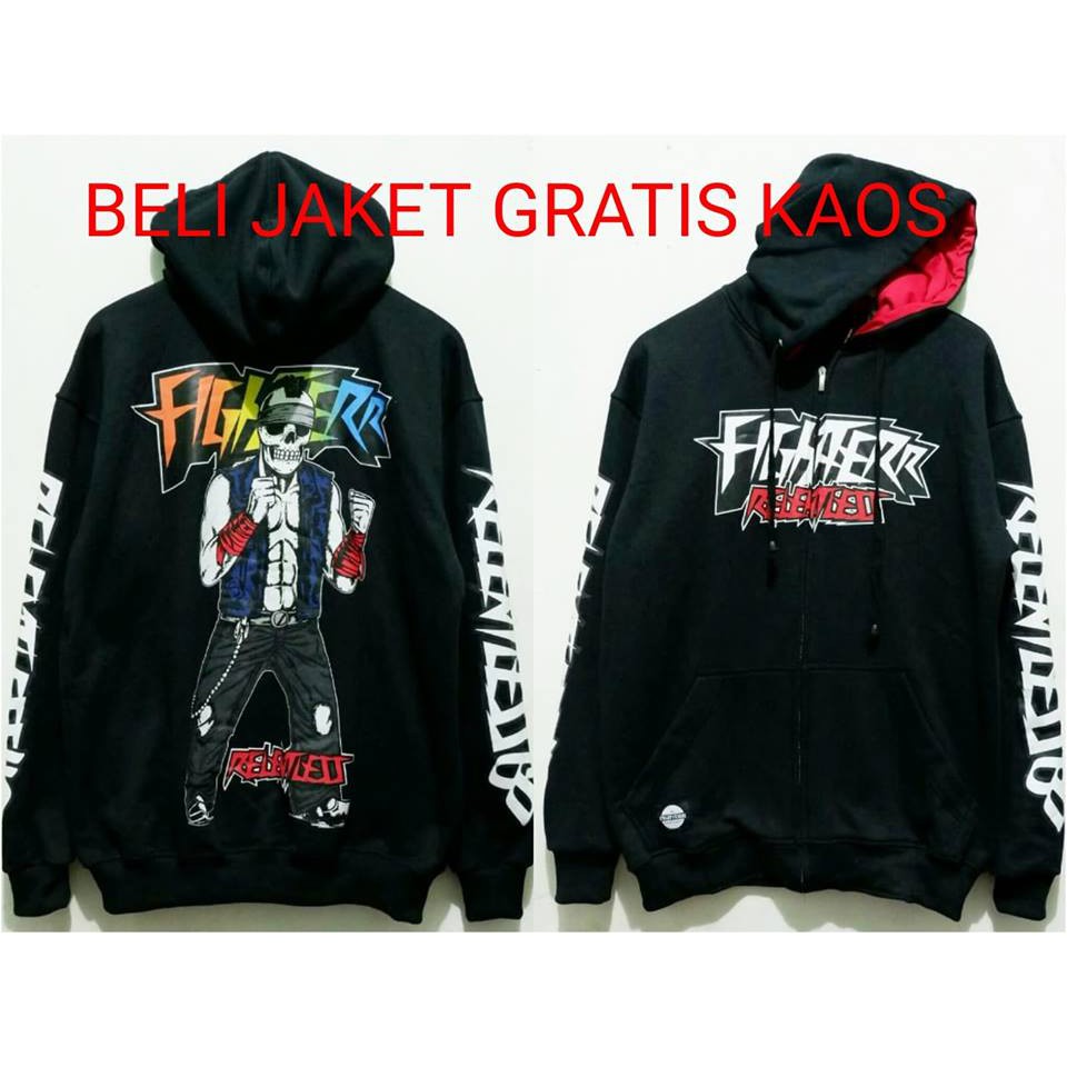 JAKET DISTRO ORIGINAL BANDUNG MOTIF FULL PRINT HARDCORE METAL