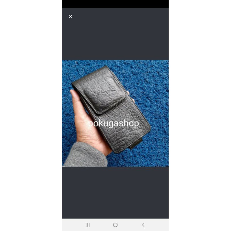 dompet hp kulit asli double jumbo motif croco