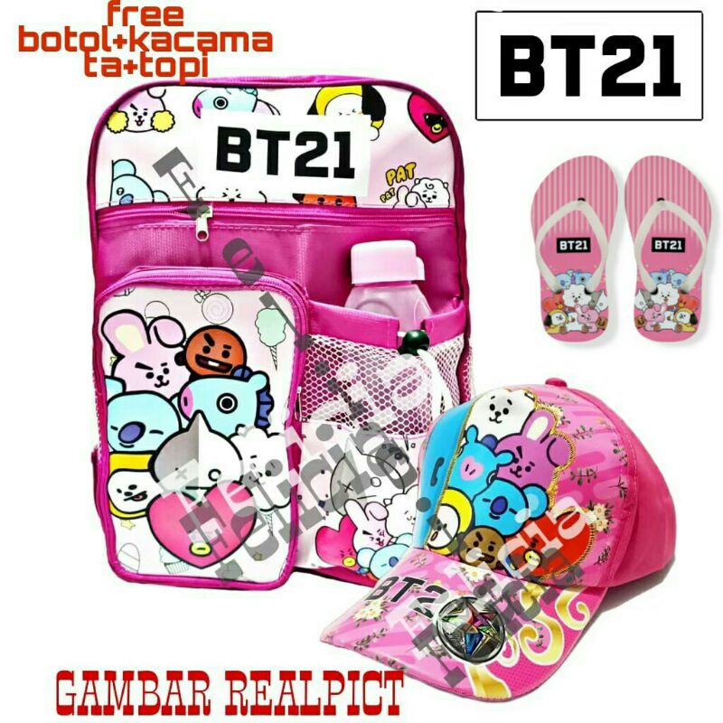 tas sekolah anak bt21 tas ransel anak perempuan