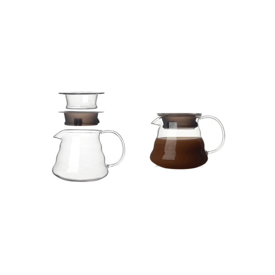 Teko Kopi Kaca 360 ml Cloud Coffee Server Pour Over V60 Drip Glass Pot