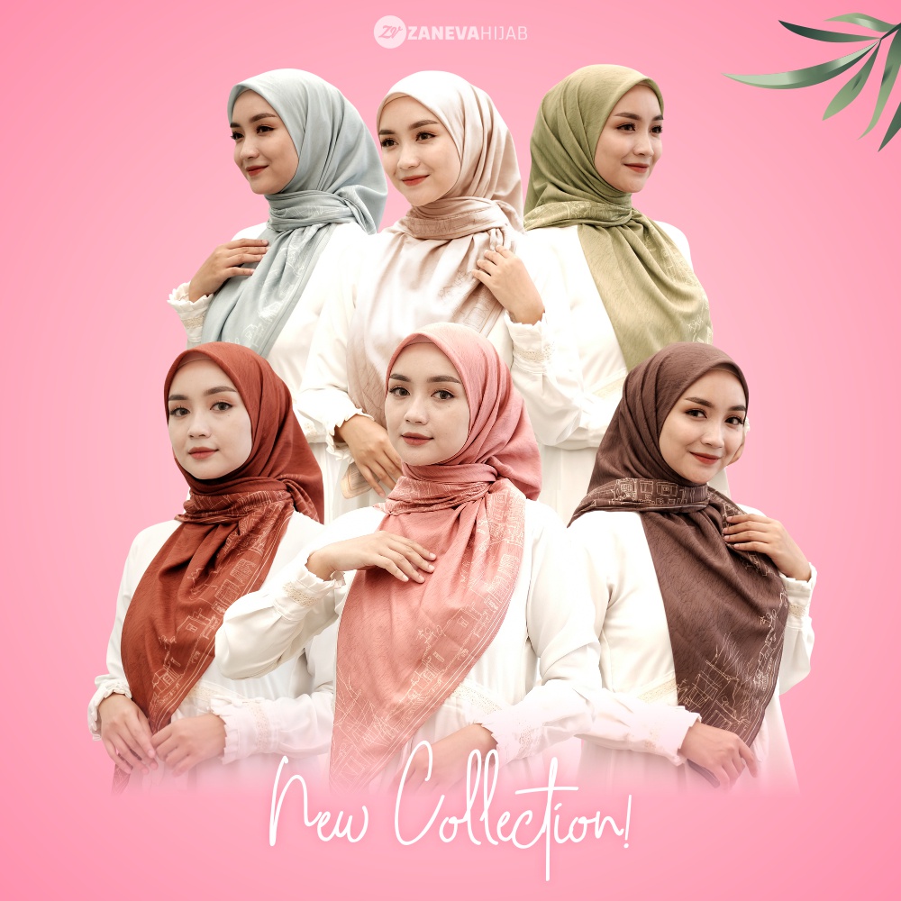 Liona Series l Hijab Segi empat Printing Terbaru Zaneva Hijab l PROMO RAMADHAN 2023 kemasan Pouch