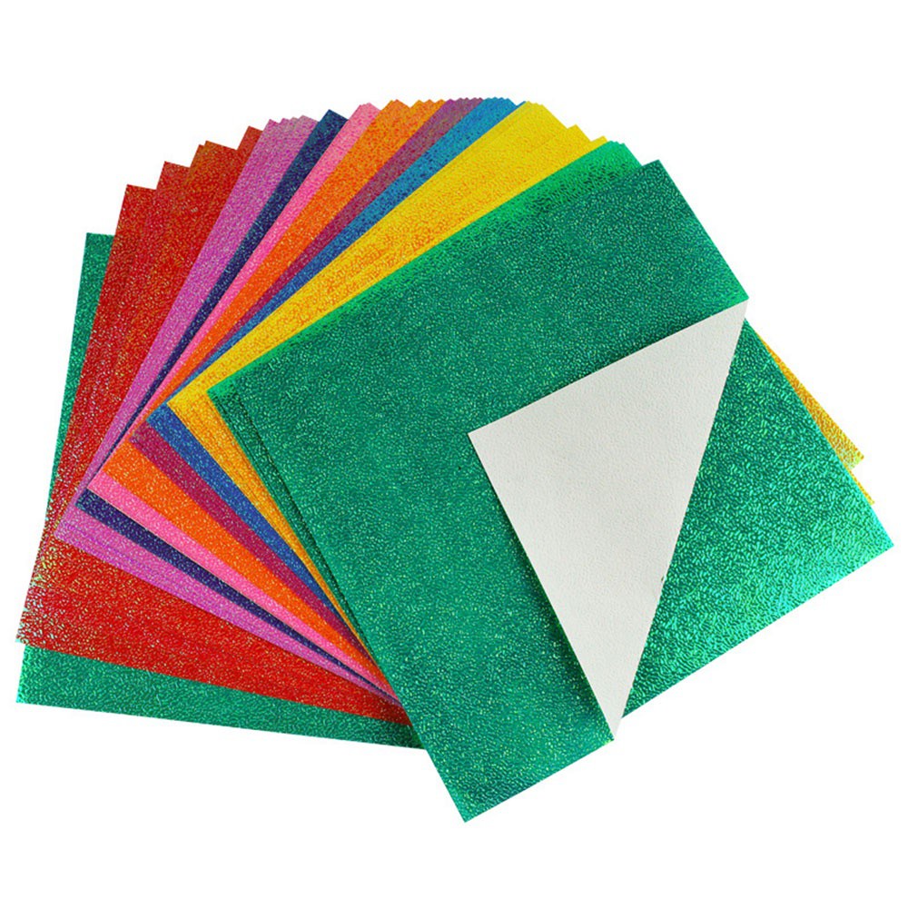 REBUY Colorful Origami Solid Color Craft Decoration Glitter Paper Beautiful DIY Square Kids Handmade Folding Scrapbooking