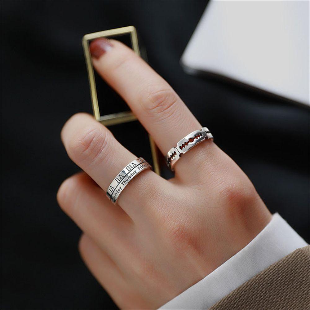 Preva Bladed Cincin Perhiasan Fashion Biker Rock Adjustable Hip Hop Punk