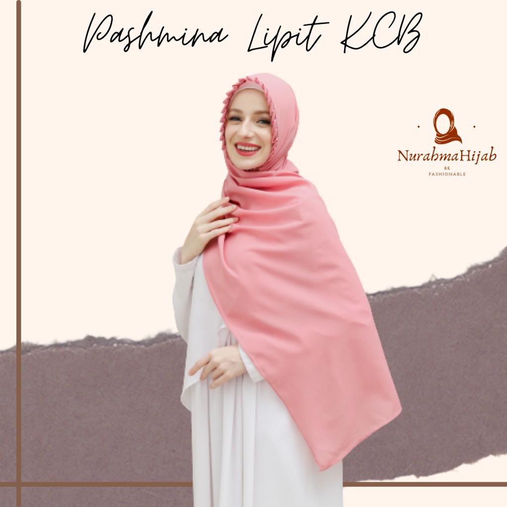 Pashmina Lipit Tali KCB 75x200cm Bahan Diamond / Pasmina Sabyan Tali Lipit / Pastal Gerigi KCB-2