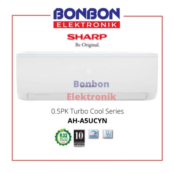 Sharp AC 1/2PK AH-A5UCYN / 0.5PK AHA5UCYN Turbo Cool Series