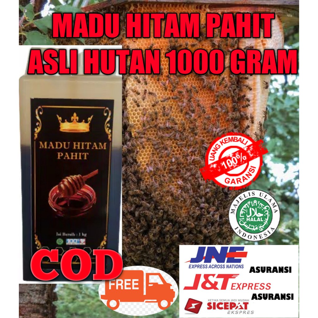 

COD BAYAR DI TEMPAT MADU PAHIT MADU HUTAN ASLI ISI 1KG / LABEL 100% HALAL