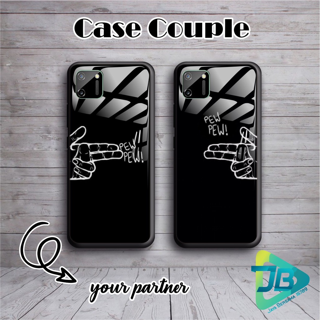 SOFTCASE BACK CASE GLASS KACA CASE COUPLE OPPO VIVO XIAOMI SAMSUNG REALME IPHONE ALL TYPE JB5113