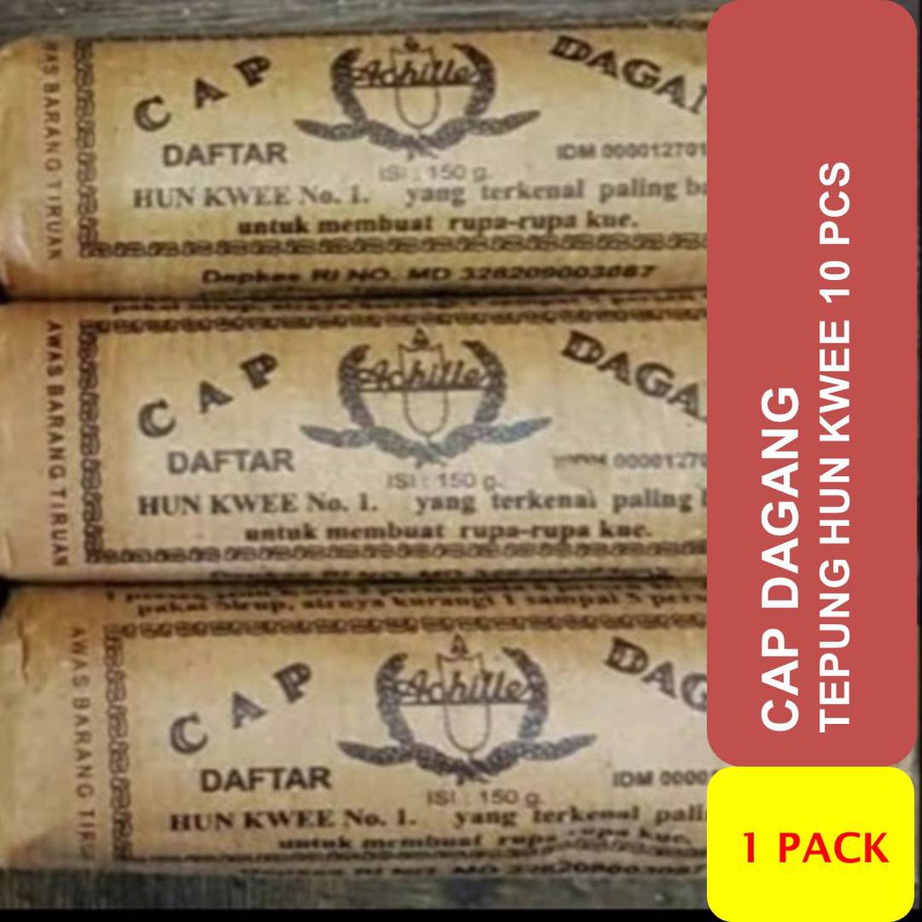 

CAP DAGANG Tepung Hun Kwee kemasan 150 gram x 10 pcs
