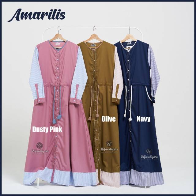 Amarilis dress/ Gamis amarilis by Urfimutiyaro/ gamis katun toyobo