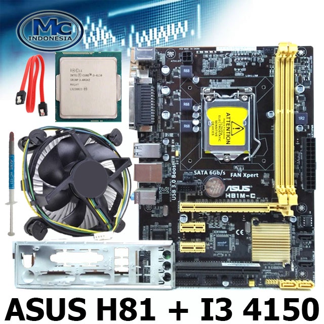 PAKETAN H81 Asus + Processor Intel Core i3 4150 bonus fan