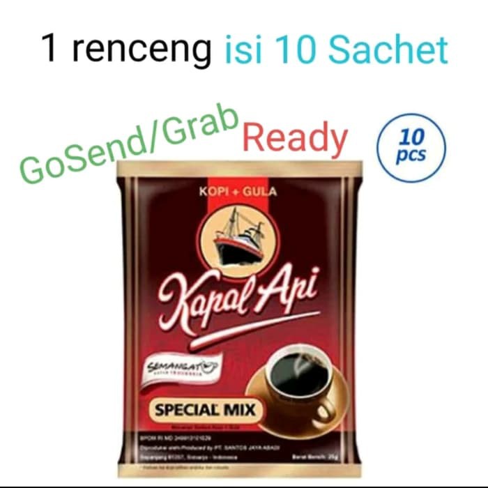 

Spesial KAPAL API Kopi Spesial Mix 3 in 1 renceng isi 10 sachet bungkus 25 g Murah